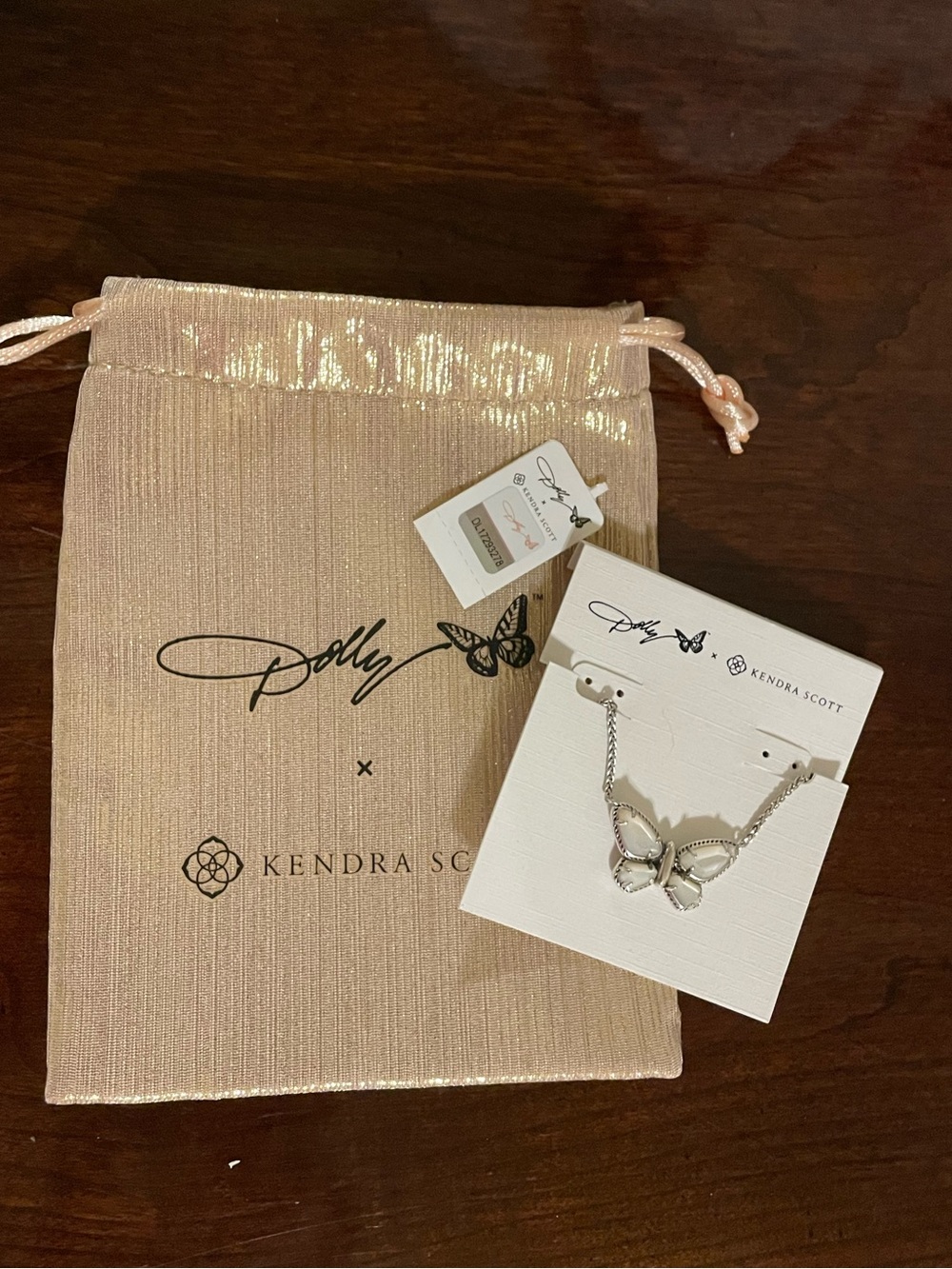 NWT Kendra Scott x Dolly Parton Silver Butterly Pendant Necklace
